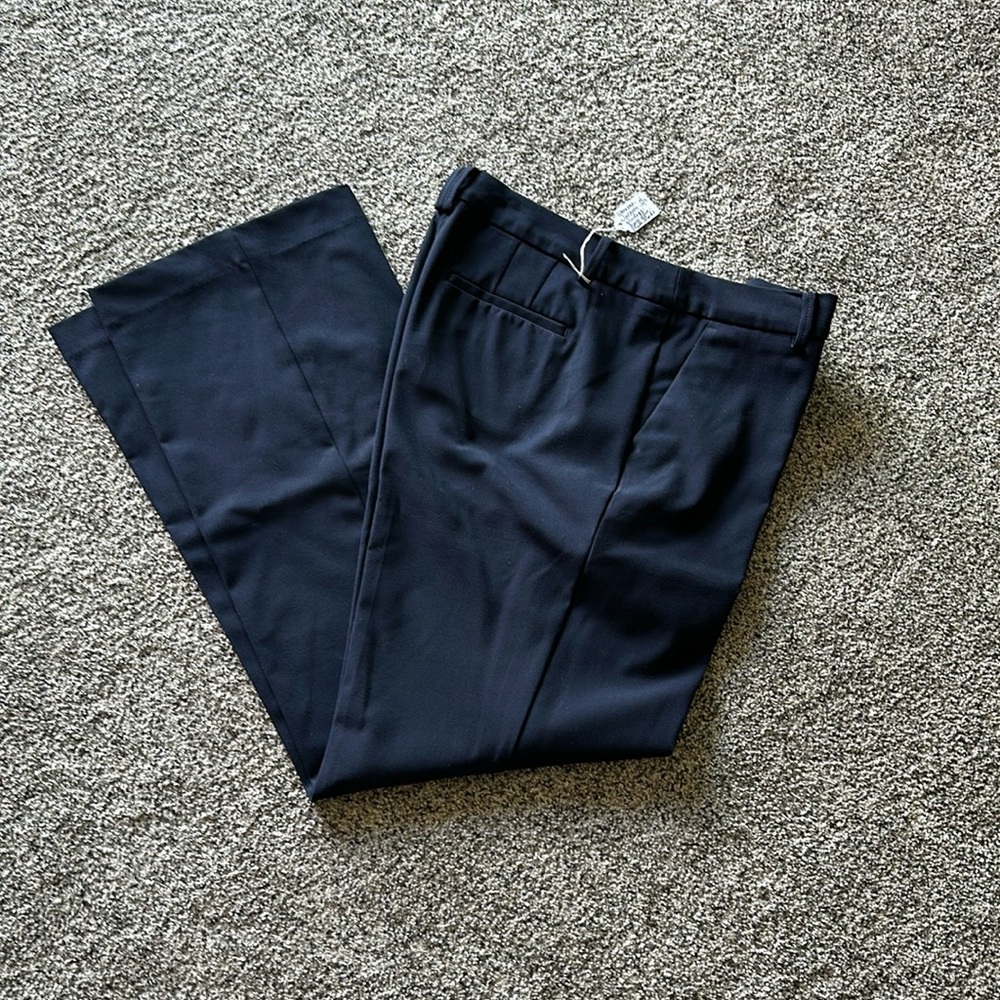 Talbots Women's Navy Windsor Flat Front Dress Slacks size 10